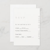 赤面モダン結婚の出欠確認カード 出欠カード (正面/裏面)