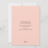 赤面モダン花柄フォトハッピーイースター シーズンカード (裏面)