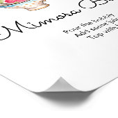 赤面モダン&ホワイトティーパーティーブライダルミモザバー ポスター (角)