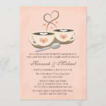 赤面モノグラムのコーヒーカップハートカップシャワー