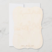 赤面モノグラムのハート2カップ結婚ズ 招待状 (裏面)