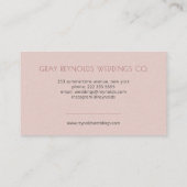 赤面モノグラムウォーターカラーフローラウェディングプランナー 名刺 (裏面)