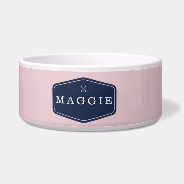 赤面モノグラムドッグボウル ボウル (正面)