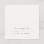 赤面モノグラムフローラクラウンクレストオーダーサンキュー スクエア名刺