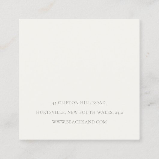 赤面モノグラムフローラクラウンクレストオーダーサンキュー スクエア名刺 (裏面)