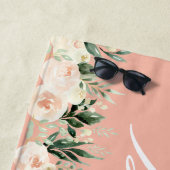 赤面モモフローラ+葉結婚型 ビーチタオル (インサイチュ)