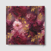 赤面ユニークブルゴーニュ金ゴールドボホ結婚ズゲストブック ゲストブック (裏面)