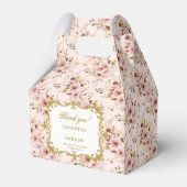 赤面ユニーク金ゴールドボホ結婚式の引き出物ボックスforゲスト フェイバーボックス (正面サイド)