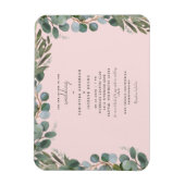 赤面ユーカリプトゥスグリーン結婚式招待状 マグネット (縦)