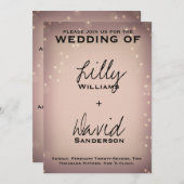 赤面ライト – 結婚のカスタマイズ可能な招待状 招待状 (正面/裏面)