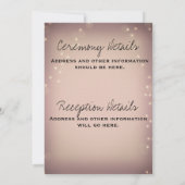 赤面ライト – 結婚のカスタマイズ可能な招待状 招待状 (裏面)