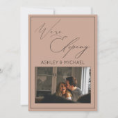 赤面ラグジュアリー書道We''re Eloping披露宴 招待状 (正面)