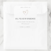 赤面ラブハートは私の花嫁の贈り物になる スクエアシール (バッグ)