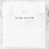 赤面ラブハート最高の祖母ギフトキャンドル スクエアシール (バッグ)