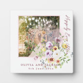 赤面ラベンダーパープルフローラの後ずっと幸せに フォトプラーク (正面)