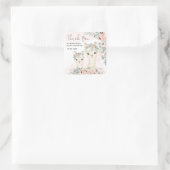 赤面ラマフローラユーカリプトゥスベビーガールサンキューユー スクエアシール (バッグ)