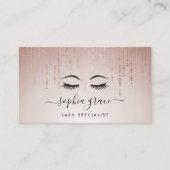 赤面レインエステティシャンまたはメイクアップアーティスト 名刺 (正面)