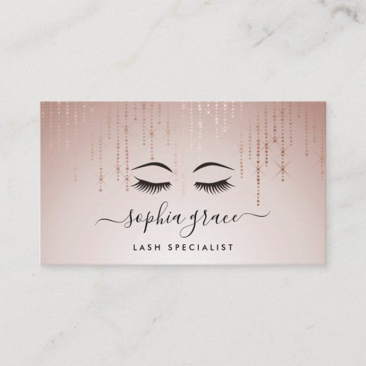 赤面レインエステティシャンまたはメイクアップアーティスト 名刺 (正面)