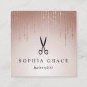 赤面レインヘアスタイリスト スクエア名刺 (正面)