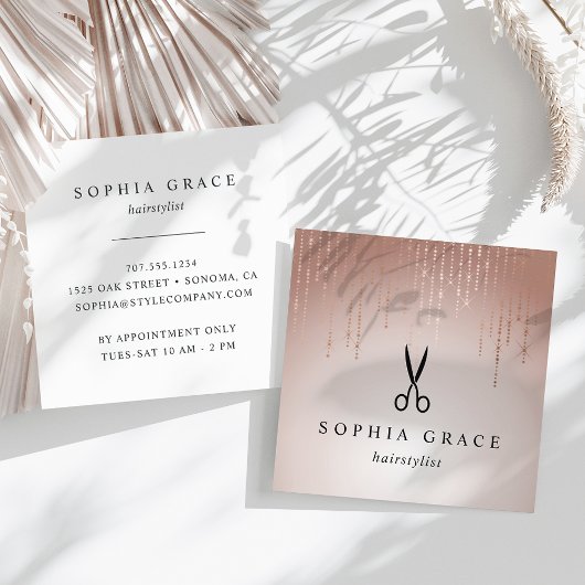 赤面レインヘアスタイリスト スクエア名刺