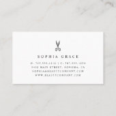 赤面レインヘアスタイリスト 名刺 (裏面)