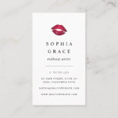 赤面レインメイクアップアーティストリップ 名刺 (裏面)