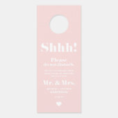 赤面レトロはっきりしたタイポグラフィが邪魔しな結婚い ドアノブサイン (正面)