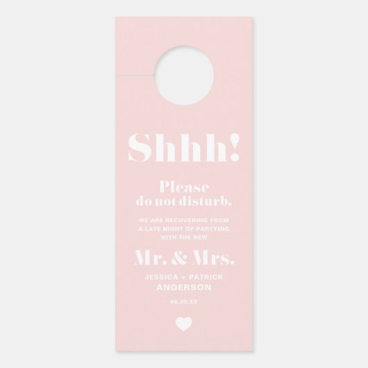 赤面レトロはっきりしたタイポグラフィが邪魔しな結婚い ドアノブサイン (正面)