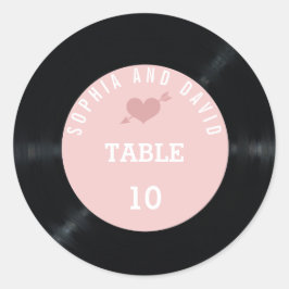 赤面レトロビニール結婚レコードの表番号 ラウンドシール