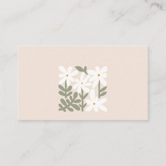 赤面レトロフローラ表示シャワー赤ちゃんシャワー エンクロージャーカード (裏面)