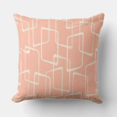 赤面レトロリノプリント幾何学的パターン クッション (正面)