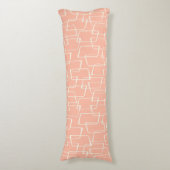 赤面レトロリノプリント幾何学的パターン ボディピロー (正面縦)