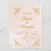 赤面ロイヤル：黄金不倫結婚式招待状 招待状 (正面/裏面)