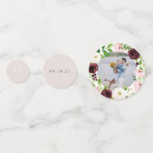 赤面ロマパーソナライズされたンス結婚ズ コンフェッティ (裏面)