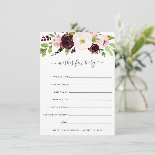 赤面ロマンスの願いベビーカード アドバイスカード (スタンド正面)