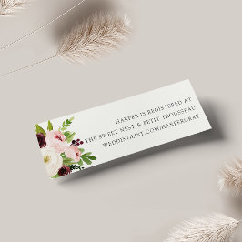 赤面ロマンスブライダルレジストリ挿入カード