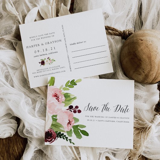 赤面ロマンス日付を保存 案内ポストカード