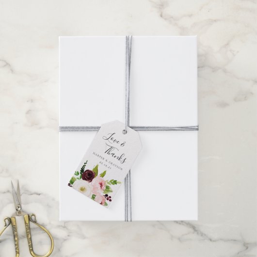 赤面ロマンス結婚式の引き出物 ギフトタグ (より糸付き)