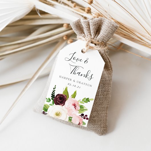 赤面ロマンス結婚式の引き出物 ギフトタグ