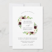 赤面ロマンス結婚式招待状 招待状 (正面)