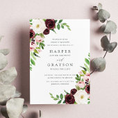 赤面ロマンス結婚式招待状 招待状