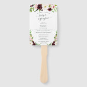 赤面ロマンス結婚式 プログラム ハンドファン (正面)