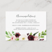 赤面ロマンス |の結婚ホテルの宿泊カード エンクロージャーカード (正面)