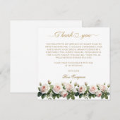 赤面ロマンス:ピンクローズブライダルシャワーありがとう (正面/裏面)