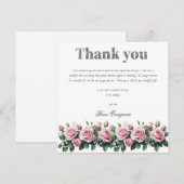 赤面ロマンス:ピンクローズブライダルシャワーありがとう (正面/裏面)