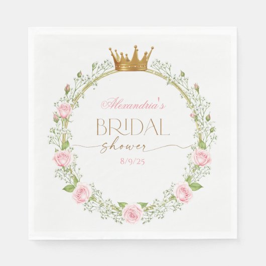 赤面ロマンス:ピンクローズ&ベビーの息 スタンダードランチョンナプキン (正面)