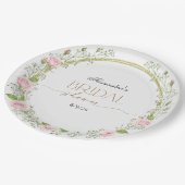 赤面ロマンス：ピンクローズ&ベビーの息 ペーパープレート (アングル)