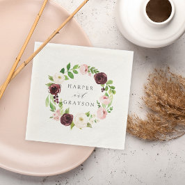 赤面ロマンス |フローラ結婚リース スタンダードカクテルナプキン