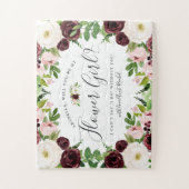 赤面ロマンス | 私のパーソナライズされた花の女の子 ジグソーパズル (縦)