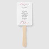 赤面ローレ離れルモダン結婚式 プログラム ハンドファン (裏面)